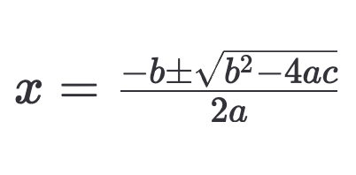 The quadratic formula
